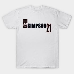 Kyffin Simpson '23 black text T-Shirt